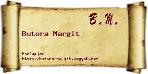 Butora Margit névjegykártya